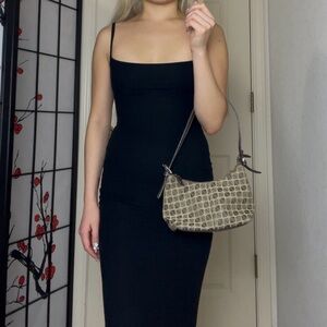 Nine West - Nine & Company | Beige Tan Jacquard Print Canvas Mini Shoulder Bag